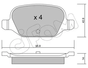 822-324-0 CIFAM Комплект тормозных колодок, дисковый тормоз