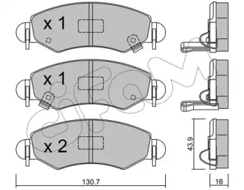 822-339-1 CIFAM Комплект тормозных колодок, дисковый тормоз