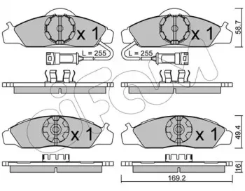822-368-0 CIFAM Комплект тормозных колодок, дисковый тормоз
