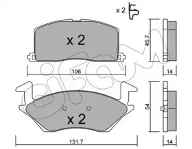 822-422-0 CIFAM Комплект тормозных колодок, дисковый тормоз