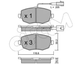 822-528-1 CIFAM Комплект тормозных колодок, дисковый тормоз