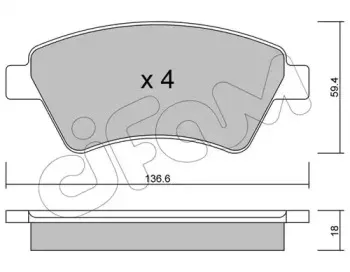 822-544-0 CIFAM Комплект тормозных колодок, дисковый тормоз