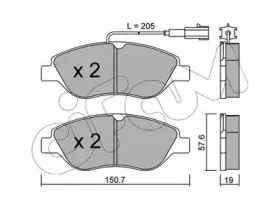 822-577-1 CIFAM Комплект тормозных колодок, дисковый тормоз