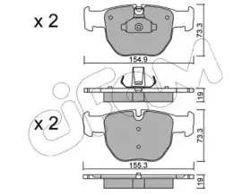 822-598-0 CIFAM Комплект тормозных колодок, дисковый тормоз
