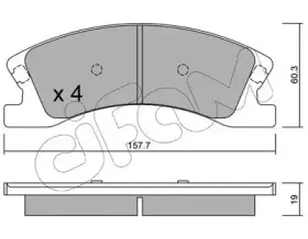 822-626-0 CIFAM Комплект тормозных колодок, дисковый тормоз