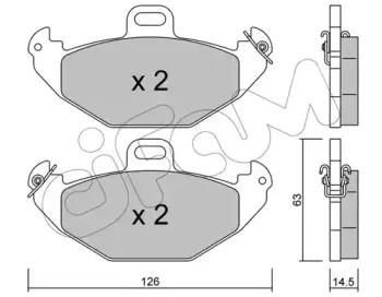 822-634-0 CIFAM Комплект тормозных колодок, дисковый тормоз