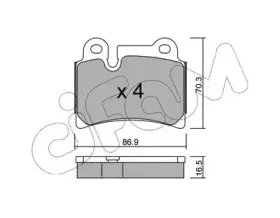 822-660-0 CIFAM Комплект тормозных колодок, дисковый тормоз