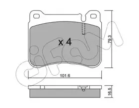 822-668-0 CIFAM Комплект тормозных колодок, дисковый тормоз