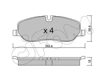 822-693-0 CIFAM Комплект тормозных колодок, дисковый тормоз
