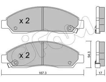 822-731-0 CIFAM Комплект тормозных колодок, дисковый тормоз