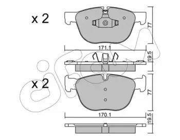 822-770-0 CIFAM Комплект тормозных колодок, дисковый тормоз