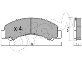 822-922-0 CIFAM Комплект тормозных колодок, дисковый тормоз