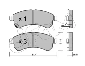 8229310 CIFAM Комплект тормозных колодок, дисковый тормоз