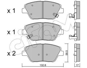 822-945-0 CIFAM Комплект тормозных колодок, дисковый тормоз