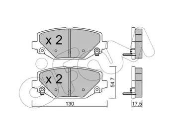822-947-0 CIFAM Комплект тормозных колодок, дисковый тормоз