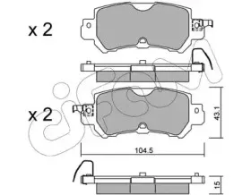 822-970-0 CIFAM Комплект тормозных колодок, дисковый тормоз
