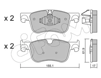 822-984-0 CIFAM Комплект тормозных колодок, дисковый тормоз