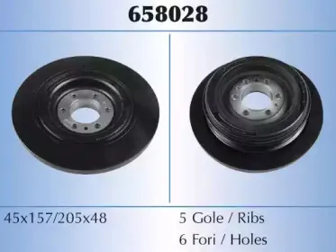 658028 MALÒ Ременный шкив, коленчатый вал