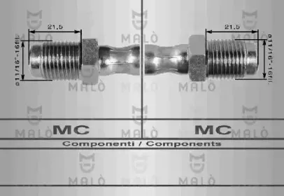 8001 MALÒ Тормозной шланг
