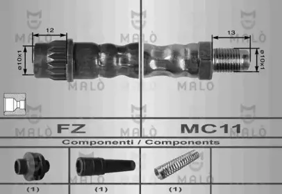80007 MALÒ Тормозной шланг