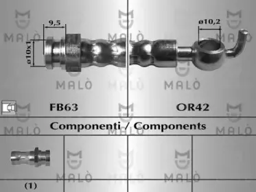 80042 MALÒ Тормозной шланг