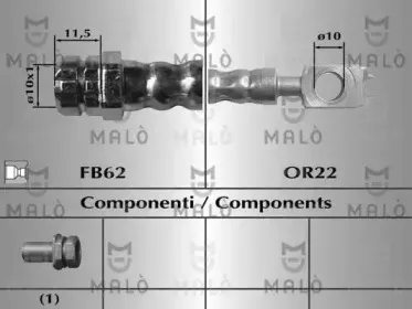 80160 MALÒ Тормозной шланг