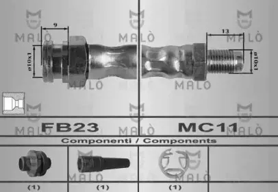 80189 MALÒ Тормозной шланг