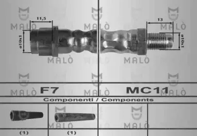 80196 MALÒ Тормозной шланг