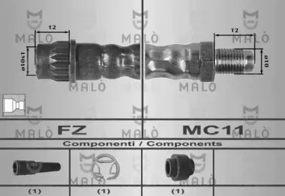 80205 MALÒ Тормозной шланг