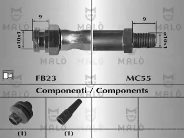 80284 MALÒ Тормозной шланг