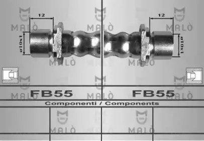 80297 MALÒ Тормозной шланг