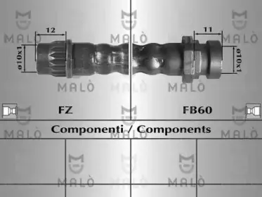 80309 MALÒ Тормозной шланг