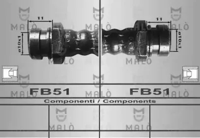 80369 MALÒ Тормозной шланг