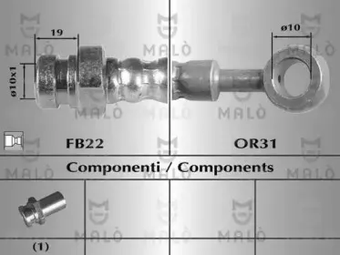 80390 MALÒ Тормозной шланг
