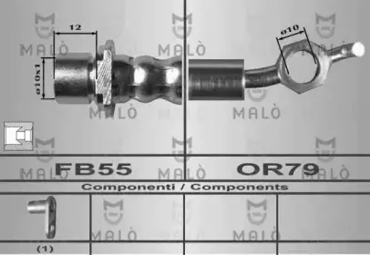 80401 MALÒ Тормозной шланг