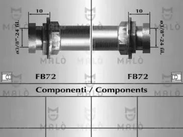 80432 MALÒ Тормозной шланг
