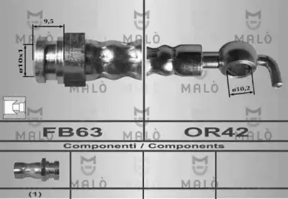 80553 MALÒ Тормозной шланг