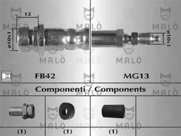 80639 MALÒ Тормозной шланг