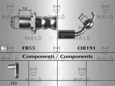 80645 MALÒ Тормозной шланг