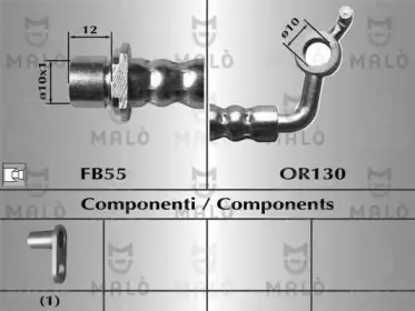 80646 MALÒ Тормозной шланг