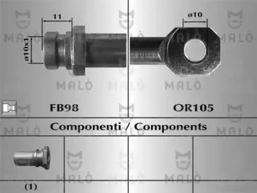 80682 MALÒ Тормозной шланг