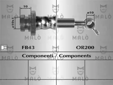 80690 MALÒ Тормозной шланг