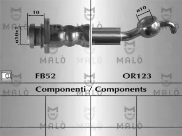 80693 MALÒ Тормозной шланг