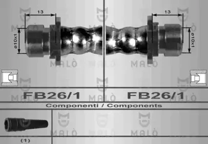 8070 MALÒ Тормозной шланг