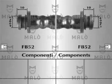 80876 MALÒ Тормозной шланг