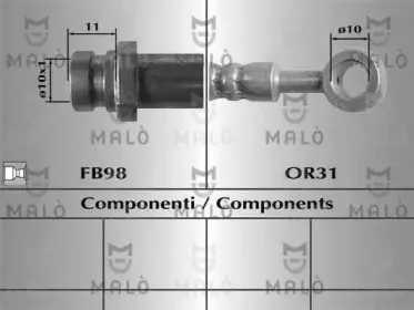 80784 MALÒ Тормозной шланг