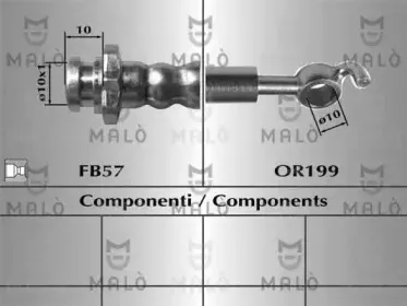 80821 MALÒ Тормозной шланг