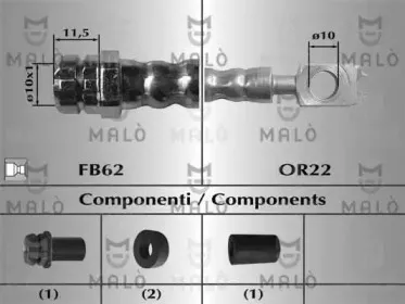 80851 MALÒ Тормозной шланг