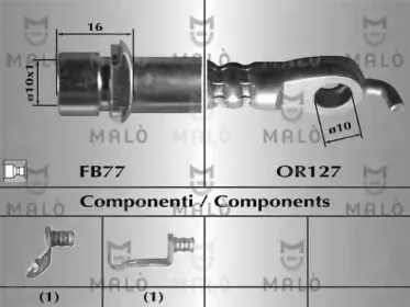 80883 MALÒ Тормозной шланг