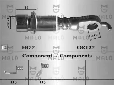 80884 MALÒ Тормозной шланг